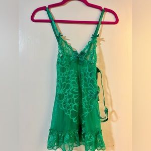 Frederick’s of Hollywood - Lara May Lace Babydoll (NWT) - Green (Small)